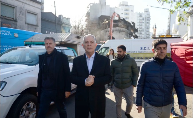 Julio Alak dio detalles de los trabajos de demolición en el depósito que se incendió en La Plata